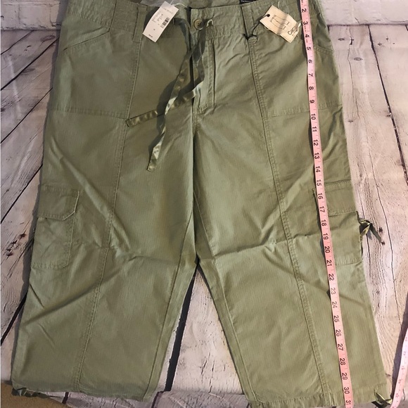 NWT Lane Bryant Cotton Sage Capris- Size 16 - Picture 3 of 11